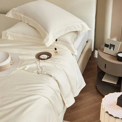 طقم مفروشات سرير مريحة من قطن بيما 1400TC من DecorBites™: غطاء لحاف ناعم، قابل للتهوية، مقاس كوين كينج، ملاءة، وأغطية وسائد