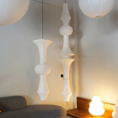 Nordic Wabi-Sabi Rice Paper Pendant Light