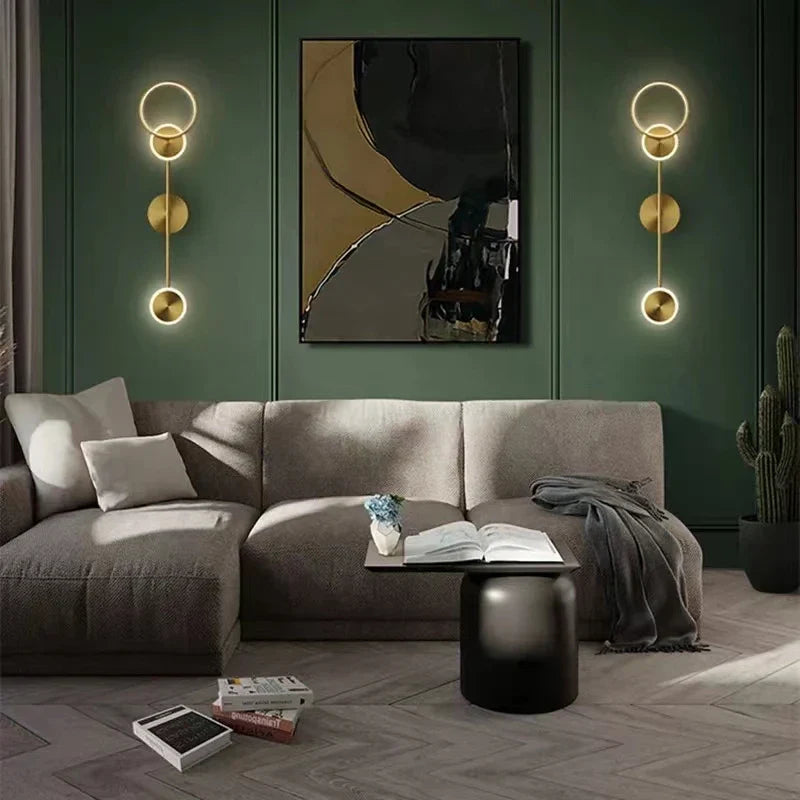 Lámpara de pared LED de lujo chapada en oro DecorBites™ para dormitorio y sala de estar