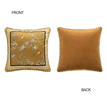 Funda de almohada lumbar DecorBites™ con diseño de grullas, pájaros y ramas, 30 x 50 cm