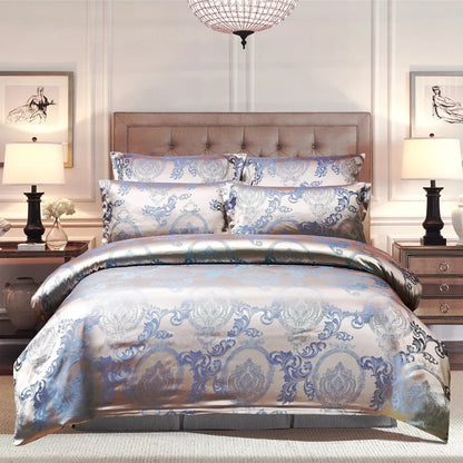 DecorBites™ Jacquard Luxury Bedding Set - King Size Duvet Cover & Bed Quilts - High Quality Home Textile