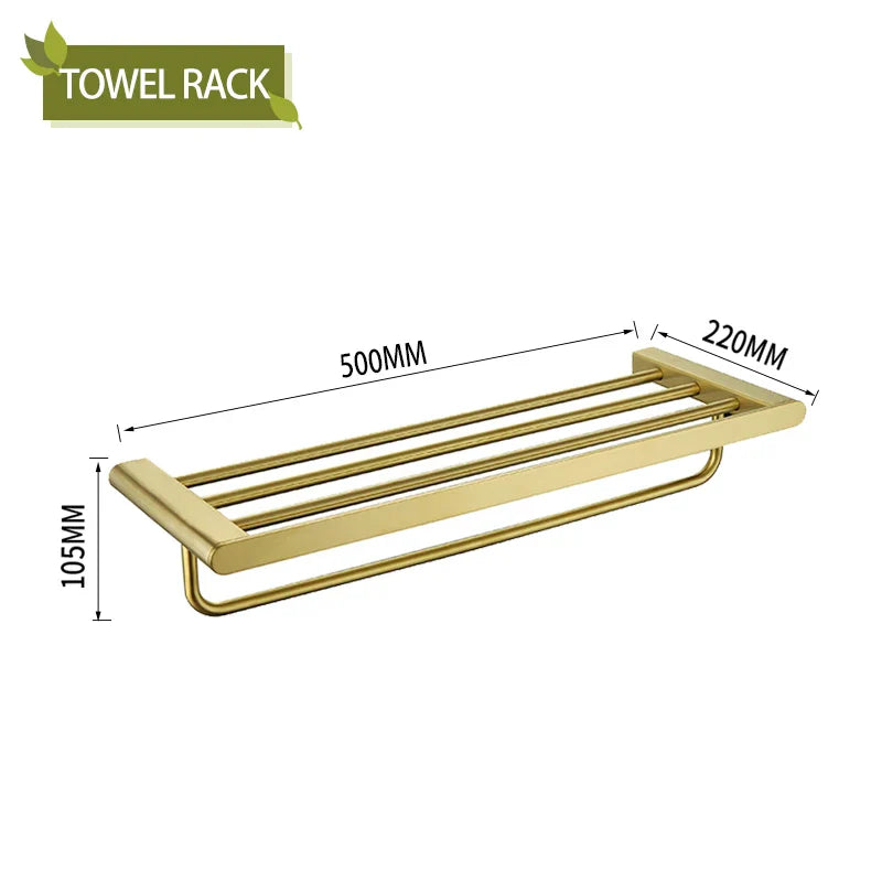 DecorBites™ Bathroom Accessories Set: Towel Strip, Track, Holder, Rack, Hook, Dish, Toilet