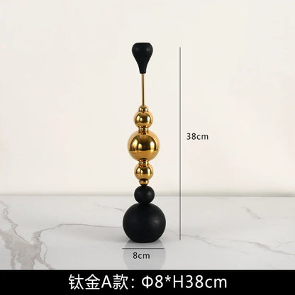 DecorBites™ Golden Stainless Steel Candle Holder for Wedding Decor