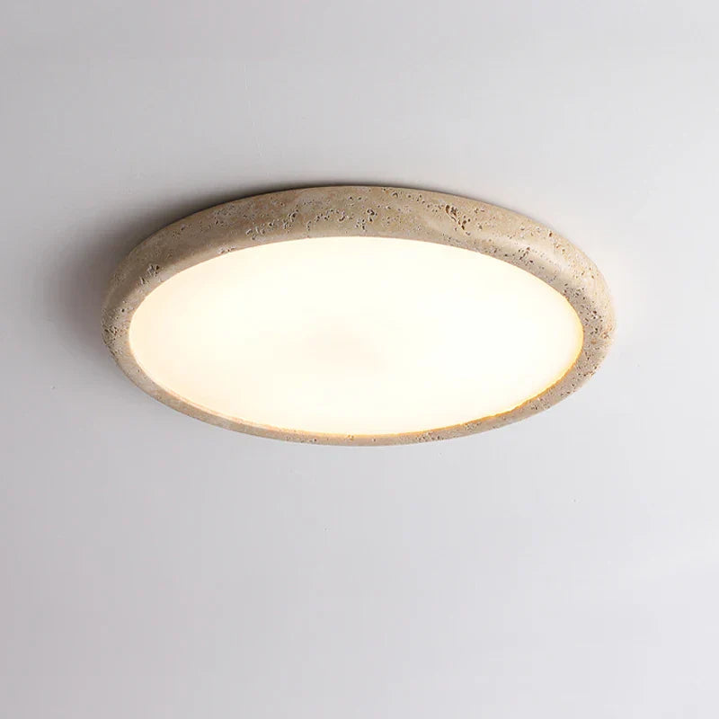 DecorBites™ Golden Black Brass LED Ceiling Lamp Marble Finish Flush Mount Light