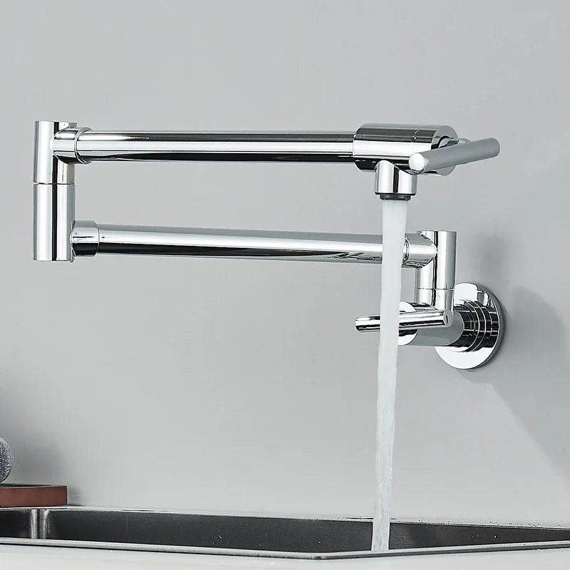 DecorBites™ Double Joint Pot Filler Faucet Swing Arm Wall Mount Kitchen Tap