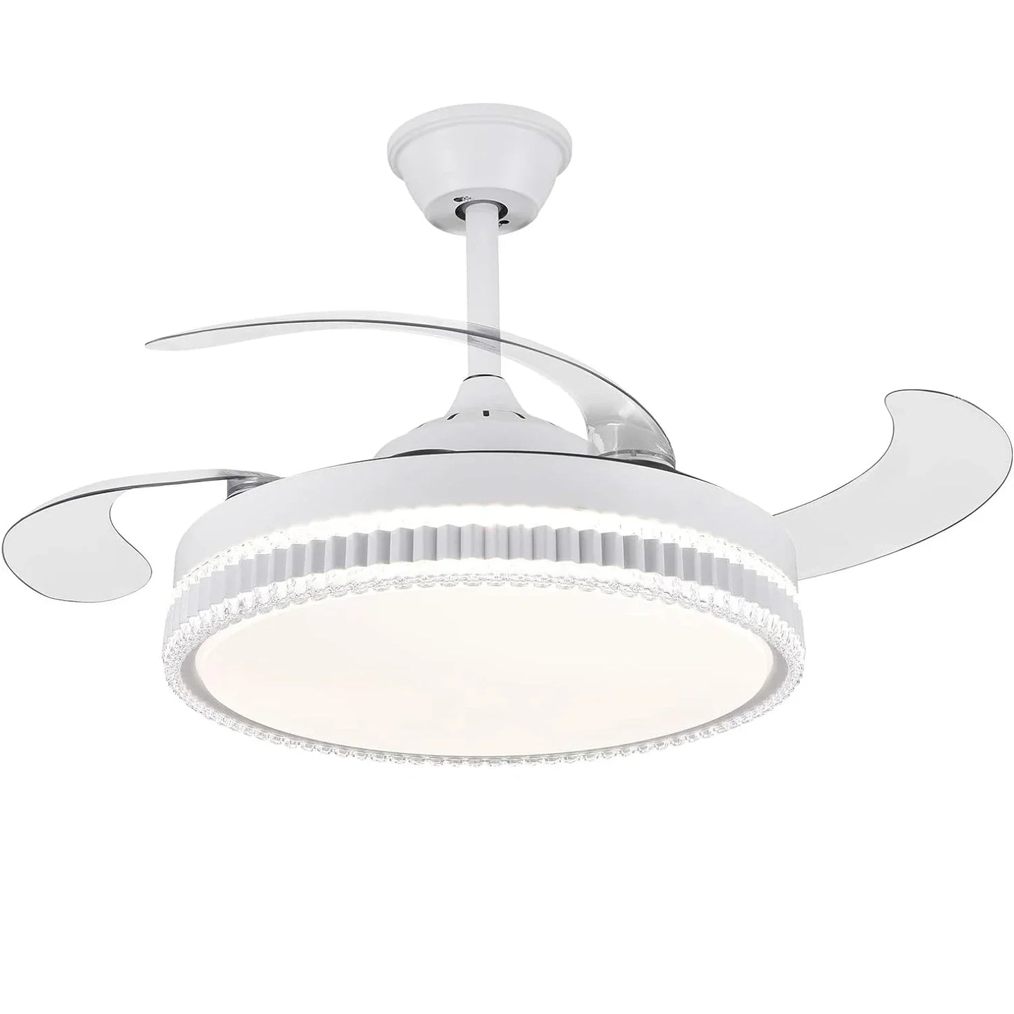 DecorBites™ LED Bladeless Ceiling Fan Chandelier for Modern Smart Home Decor