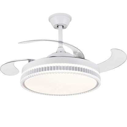 DecorBites™ LED Bladeless Ceiling Fan Chandelier for Modern Smart Home Decor