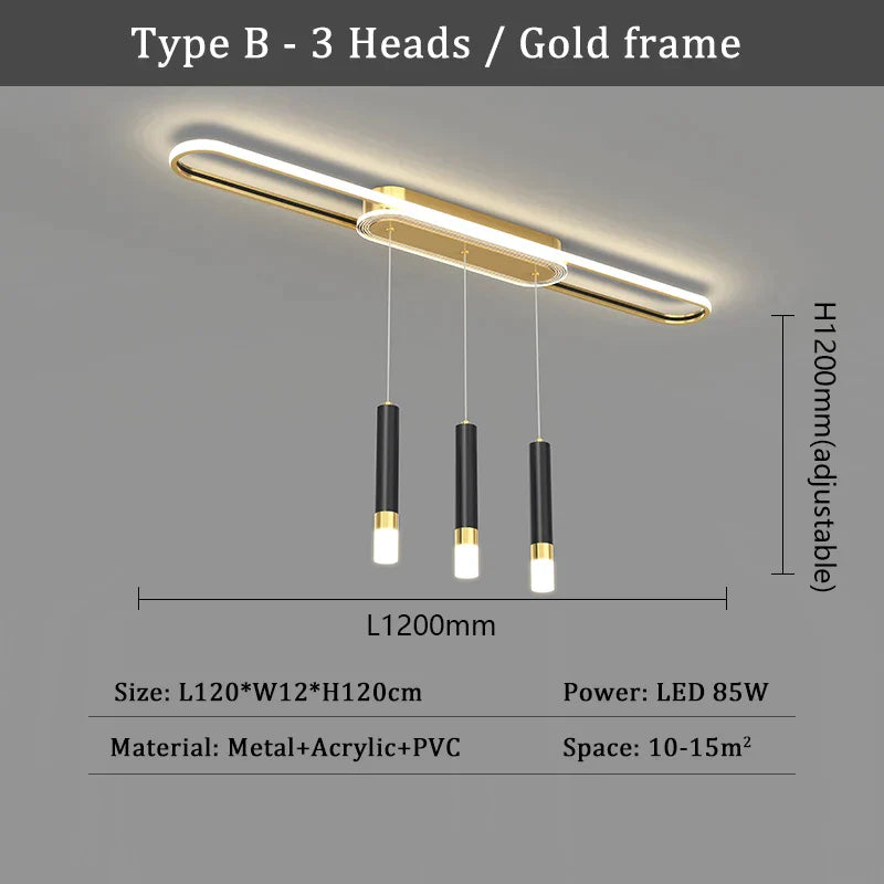 DecorBites™ LED Chandelier: Modern Ceiling Lighting for Living Dining Bedroom Kitchen Aisle