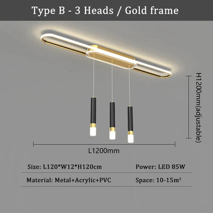 DecorBites™ LED Chandelier: Modern Ceiling Lighting for Living Dining Bedroom Kitchen Aisle