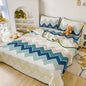 Decobites Summer Cooling Blanket Set - Queen Size Quilt, Latex Bed Sheet, Pillowcase