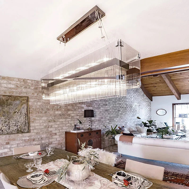 Lámpara de araña colgante de cristal DecorBites™ para una decoración de comedor de lujo