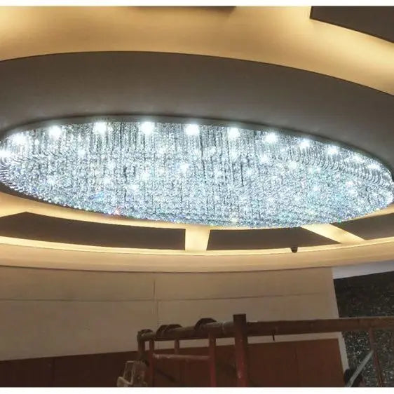 DecorBites™ Crystal Dining Room Ceiling Light Modern LED K9 Crystals Gold / Chrome