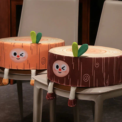 DecorBites™ Cartoon Tree Stump Cushion for Bedroom, Sofa & Balcony Decoration