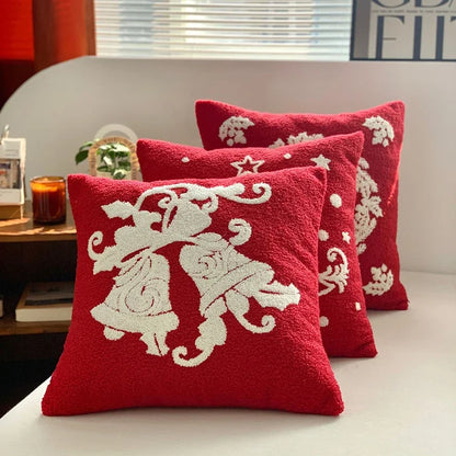 DecorBites™ Christmas Cartoon Embroidered Pillow Cover Set, Festive Decorative Cushions