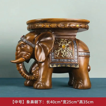 DecorBites™ Elephant Wealth Attracting Ornaments Stool