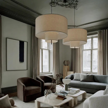 DecorBites™ Bohemia Fabric Pendel Lamp: Handmade French Design for Home, Office, and Hotel