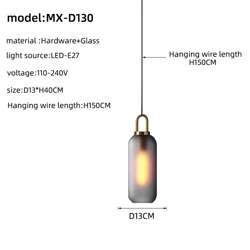 DecorBites™ Glass Staircase Chandelier: Luxury LED Large Chandelier for Living & Dining Room