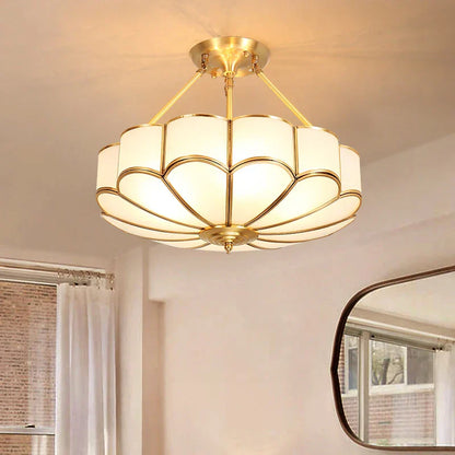 DecorBites™ Brass Ceiling Lamp: Modern Nordic Light Luxury LED Fixture for Home Bedroom