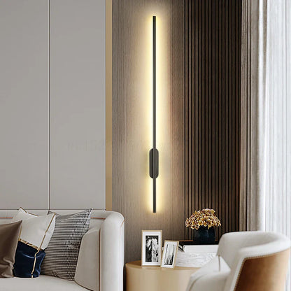 Aplique de pared LED lineal DecorBites™, moderno y minimalista, con luz ascendente y descendente, ideal para baño, mesilla de noche y espejo.
