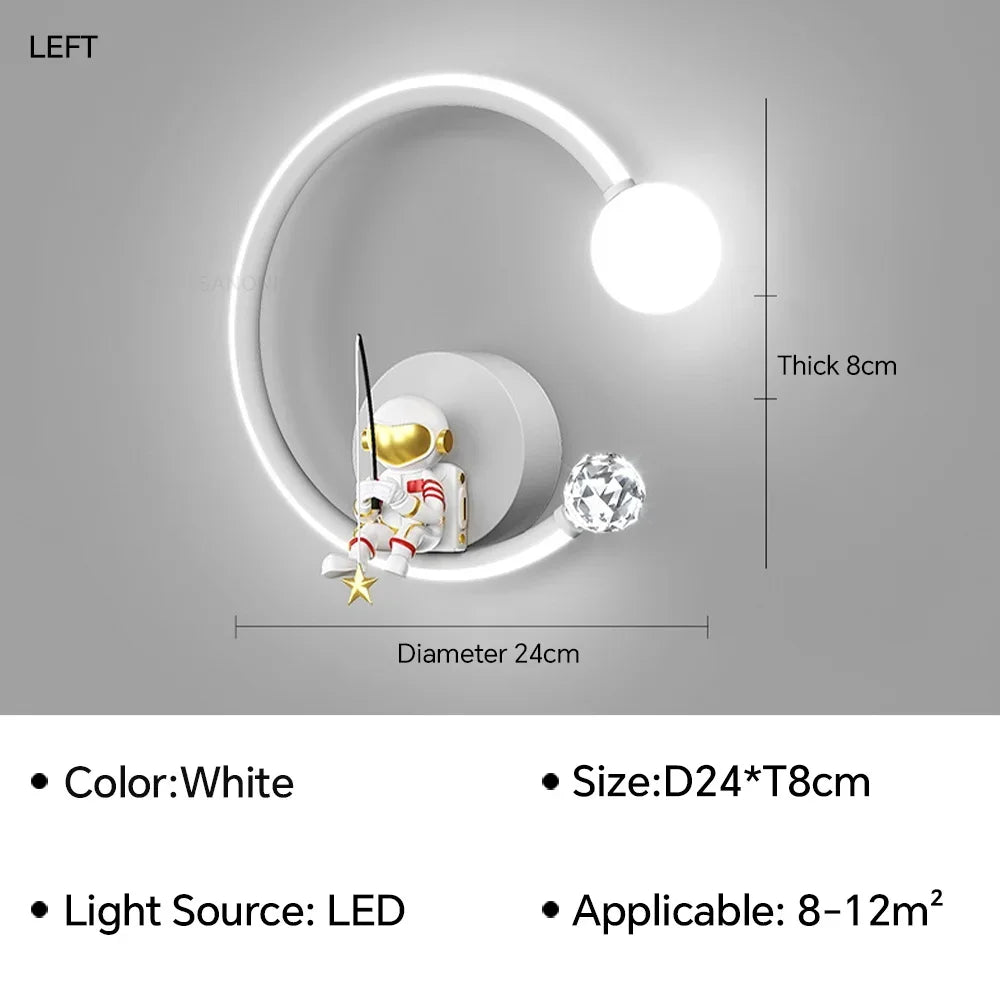 DecorBites™ Astronaut Cartoon LED Wall Lamp for Modern Home Decor