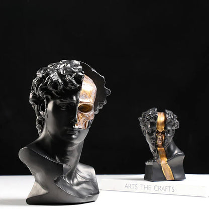 DecorBites™ Golden Skeleton Abstract Resin Statue Home Decor Figure