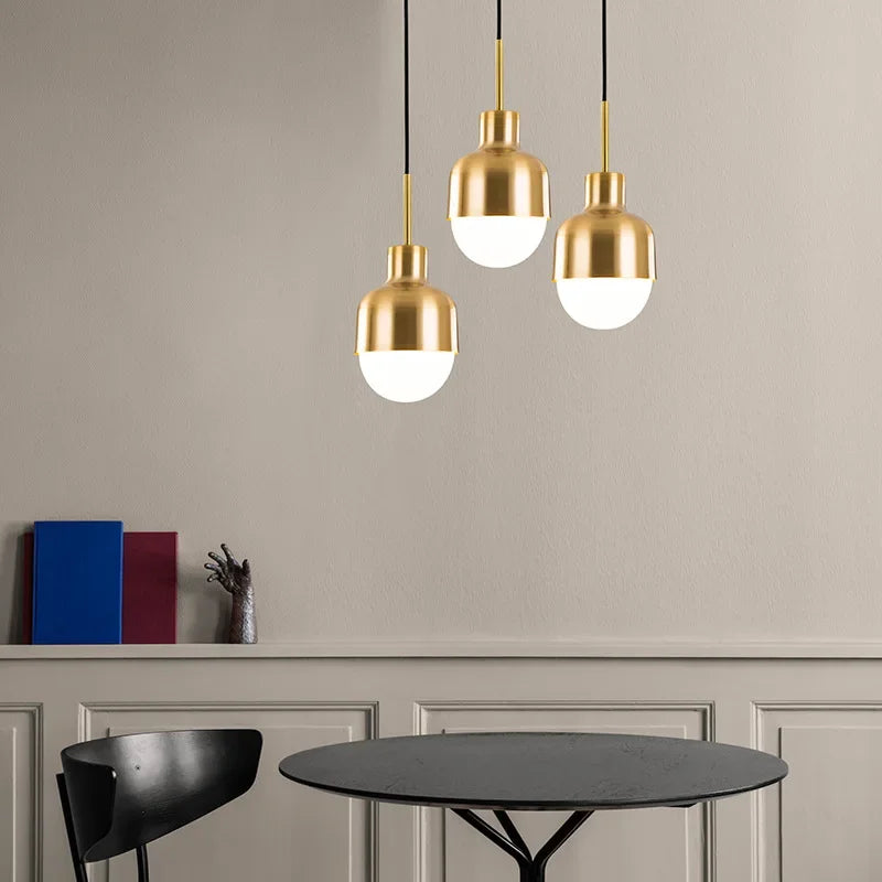 Luces colgantes LED de hierro dorado Decorbites™ para cocina y comedor, luminarias modernas de lámparas colgantes