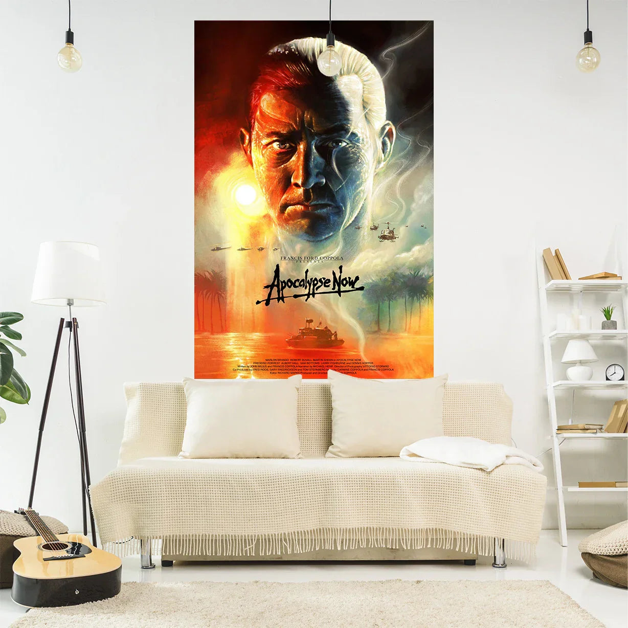 Decobites Helicopter War Movie Tapestry for Custom Wall Decor and Cult Horror Film Fans