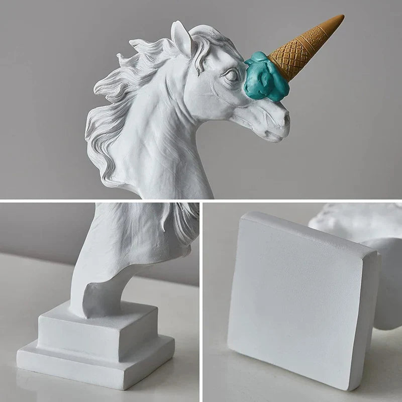DecorBites™ Horse Head Sculpture Resin Animal Statue Modern Home Decor