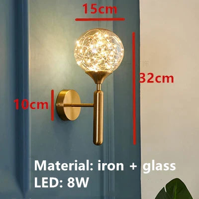 DecorBites™ Glass Bubble LED Chandelier: Nordic Art Star Bright Indoor Lighting for Romantic Atmosphere