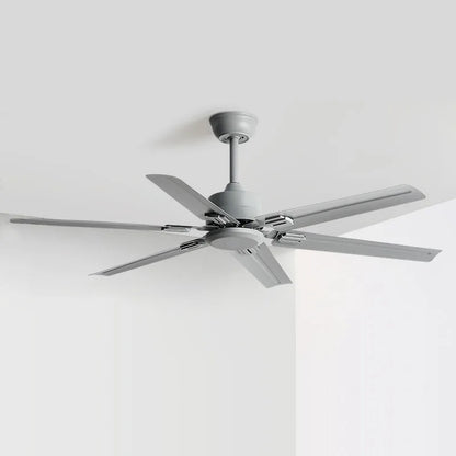 DecorBites™ Large 6-Blade Stainless Steel Ceiling Fan for Living Room, Bedroom, Office