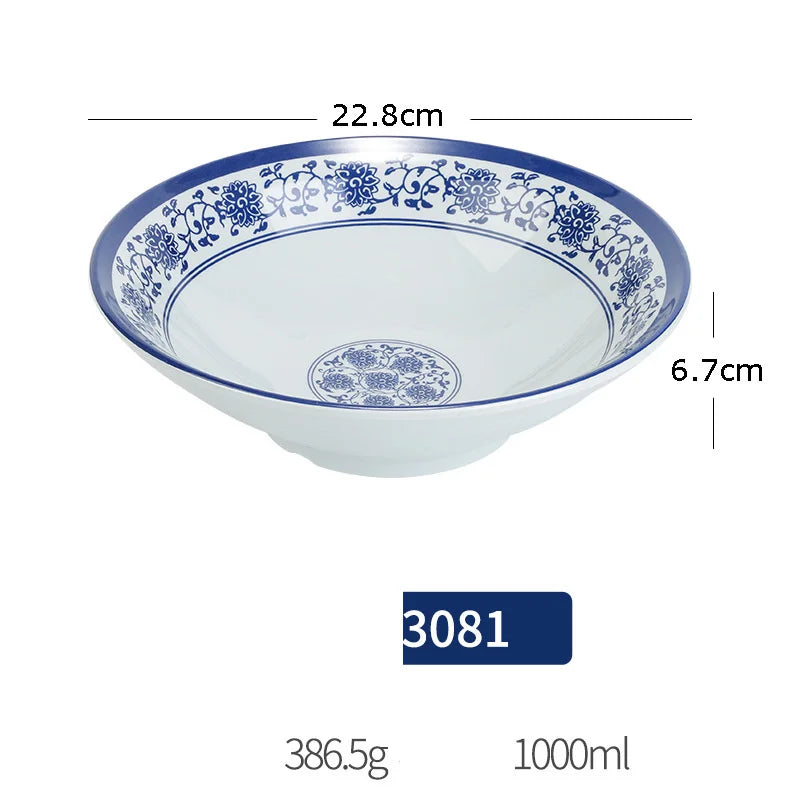 DecorBites™ Blue and White Imitation Porcelain Dinner Set