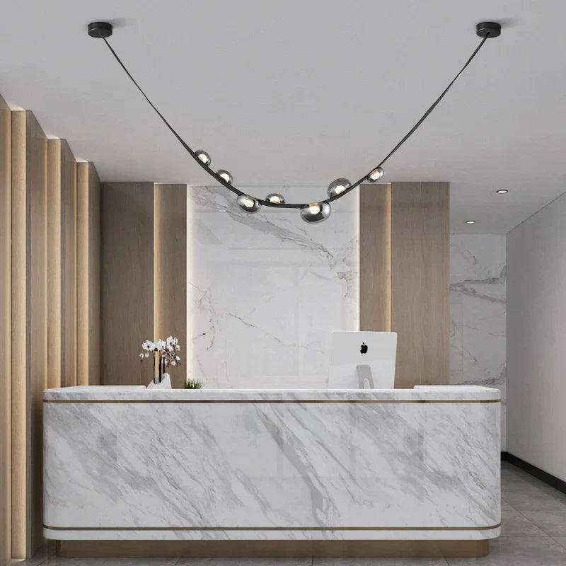 Lámpara de araña DecorBites™ de cuero de lujo italiano para comedor y sala de estar