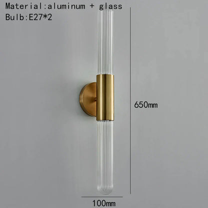 Aplique LED DecorBites™ de metal dorado con cristal blanco transparente, casquillo E27, diseño minimalista