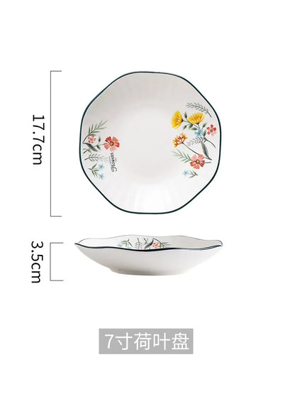 Juego de plato y tazón para fideos de arroz DecorBites™ de porcelana fina