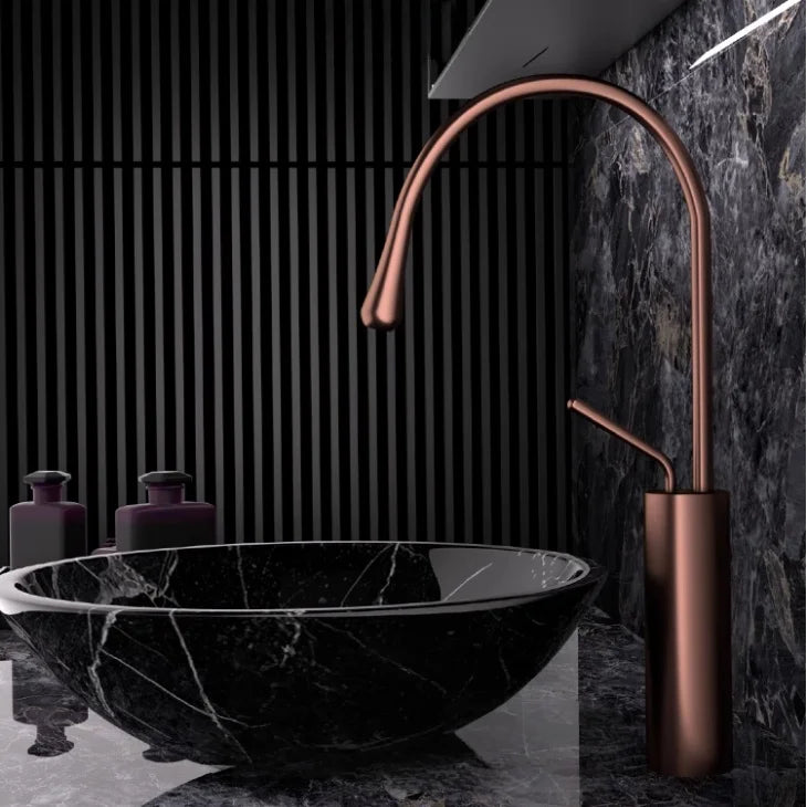 Brushed Gold Bathroom Faucet Brass
