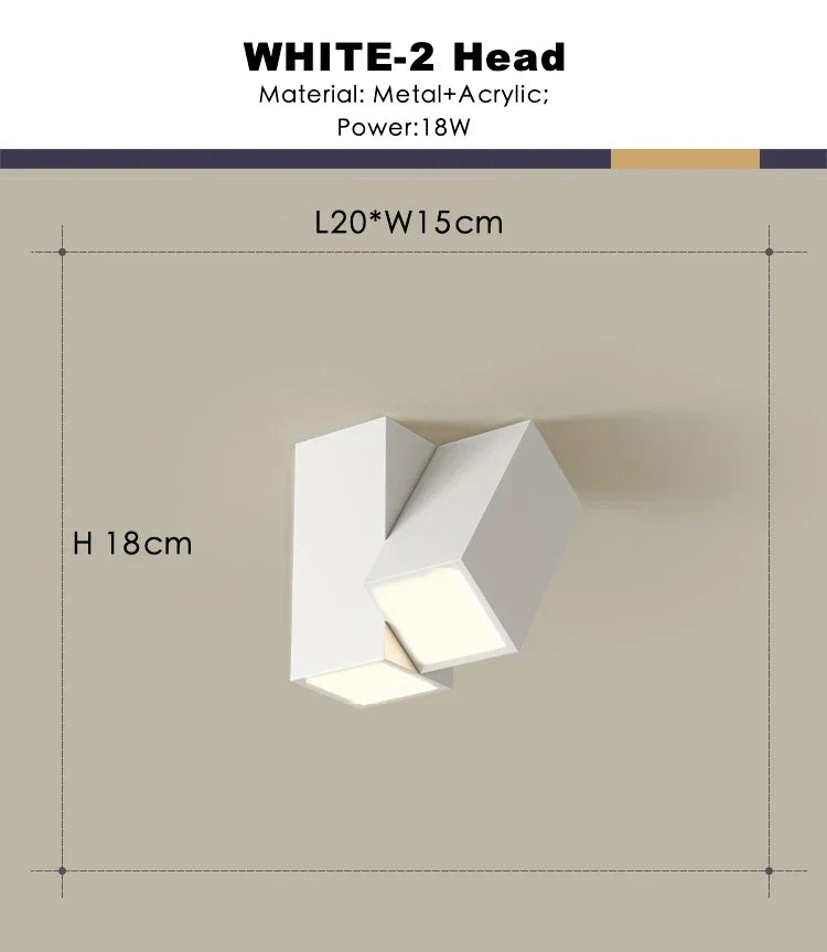 DecorBites™ كشاف سقف LED مربع قابل للتعتيم بقوة 22 واط للإضاءة الداخلية