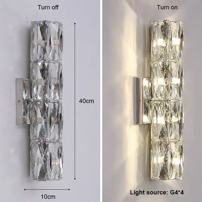 DecorBites™ K9 Crystal LED Wall Lamp: Modern Luxury Nordic Sconces for Home Lighting