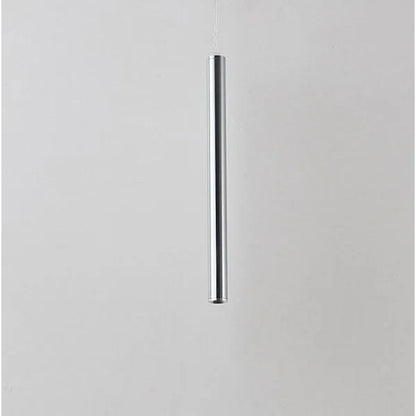 Slim Tube Aluminum Pendant Light in Brushed Nickel