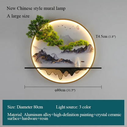 DecorBites™ Landscape Mural Sconces Lamp LED for Home Living Bedroom