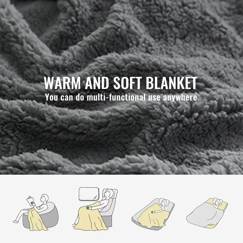 Decobites Cozy Knit Blanket for Home & Travel - Soft & Warm Throw Blanket