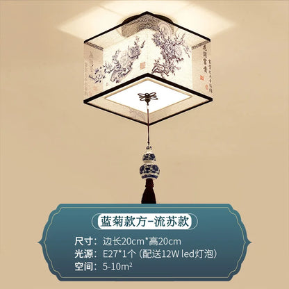 DecorBites™ Chinese Style Ceiling Lamp, Creative Warm Light for Hotel Villa Corridors