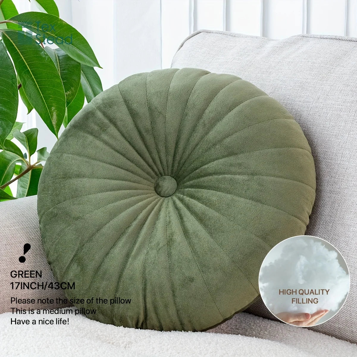 Decobites Floor Cushion: Soft, Durable, Comfortable Seat Cushion for Chairs and Sofas