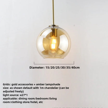 Smoky Gray Glass Globe Pendant Light With Iron Finish