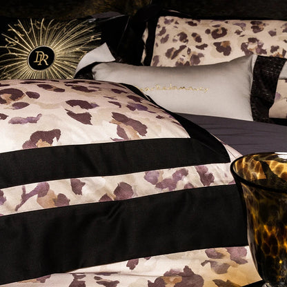 Decobites Leopard Print Luxury Bedding Set Queen King Size Duvet Cover Sheet Pillowcases