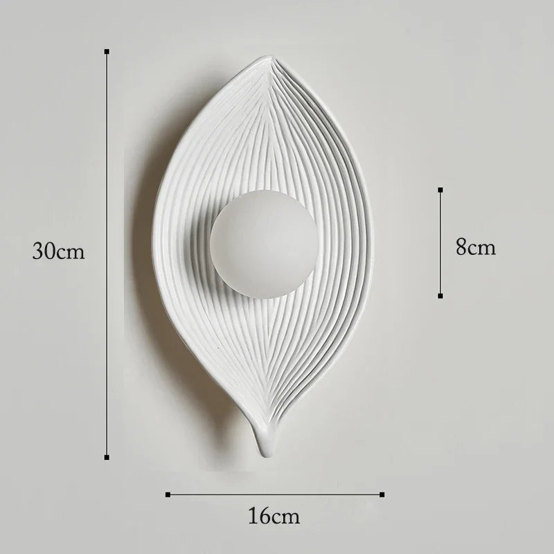 DecorBites™ Leaf Resin LED Wall Sconces for Bedroom Living Room Corridor, Indoor Decor Lighting