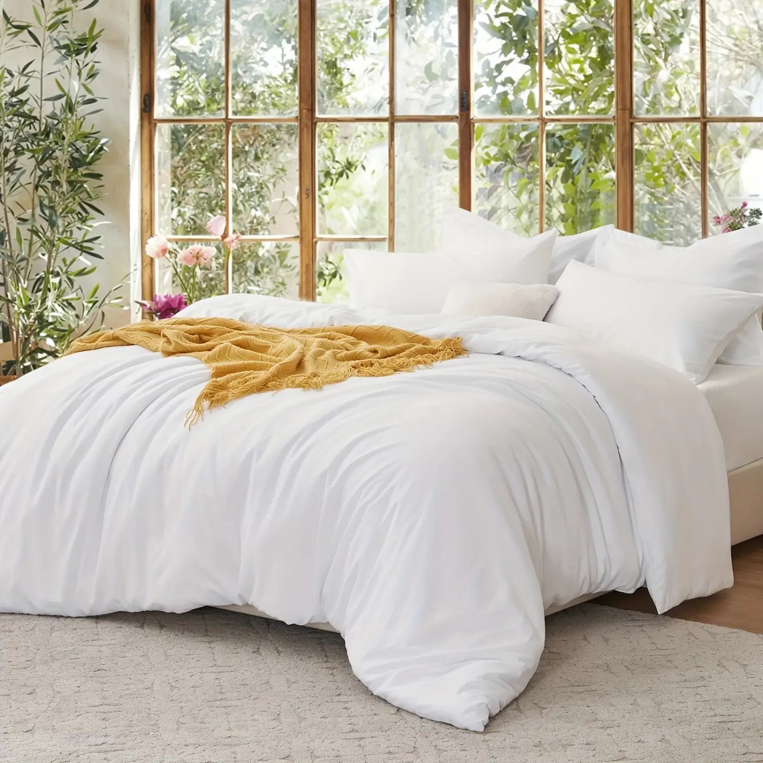 DecorBites™ Cooling Summer Cotton Duvet Set with Pillowcases