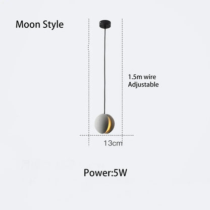 DecorBites™ Cement Chandelier: Industrial Style Pendant Lamp, Retro Modern Decor, 5W Star Fixture