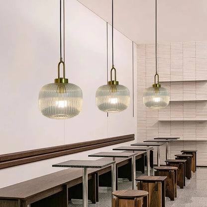 Nordic Clear Glass Pendant Light With Minimalist Shade
