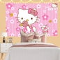 Kawaii Hello Cats Room Cloth Poster Wallcloth Tapestry Wall Hanging Decobites Dorm Decor