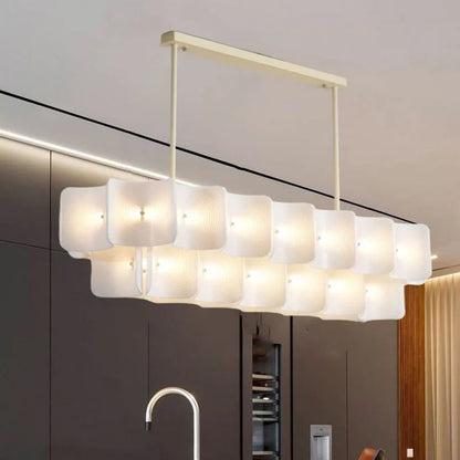 DecorBites™ LED Chandelier: Modern Acrylic Kitchen Lighting Fixture with Changeable Dimming